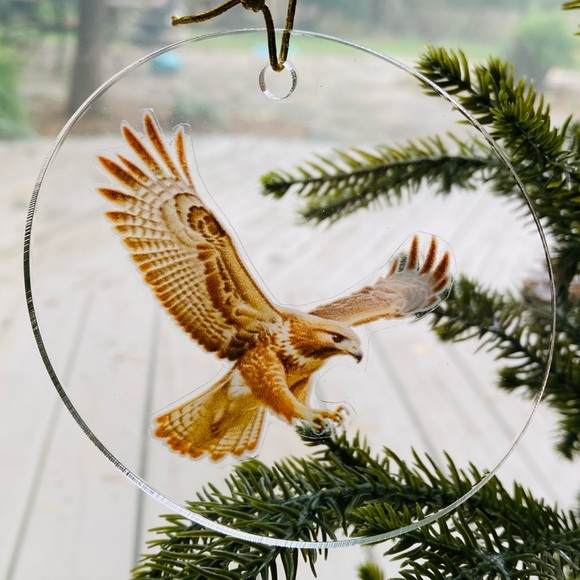 Hawk Christmas ornament double sided - Picture 1 of 3